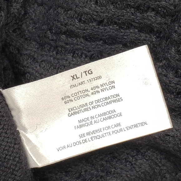 New Banana Republic Women's Black Dark Blue Knit Sweater Size XL - Picture 8 of 13